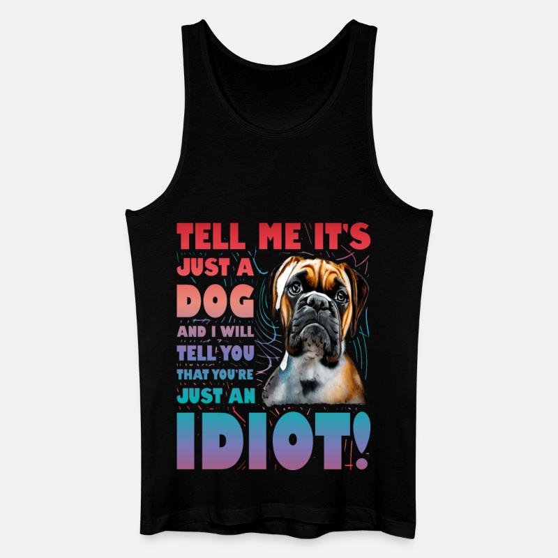 Boxer Lustiger Spruch - Männer Bio Tank Top - Schwarz