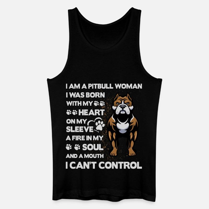 Pitbull Lustiger Spruch - Männer Bio Tank Top - Schwarz