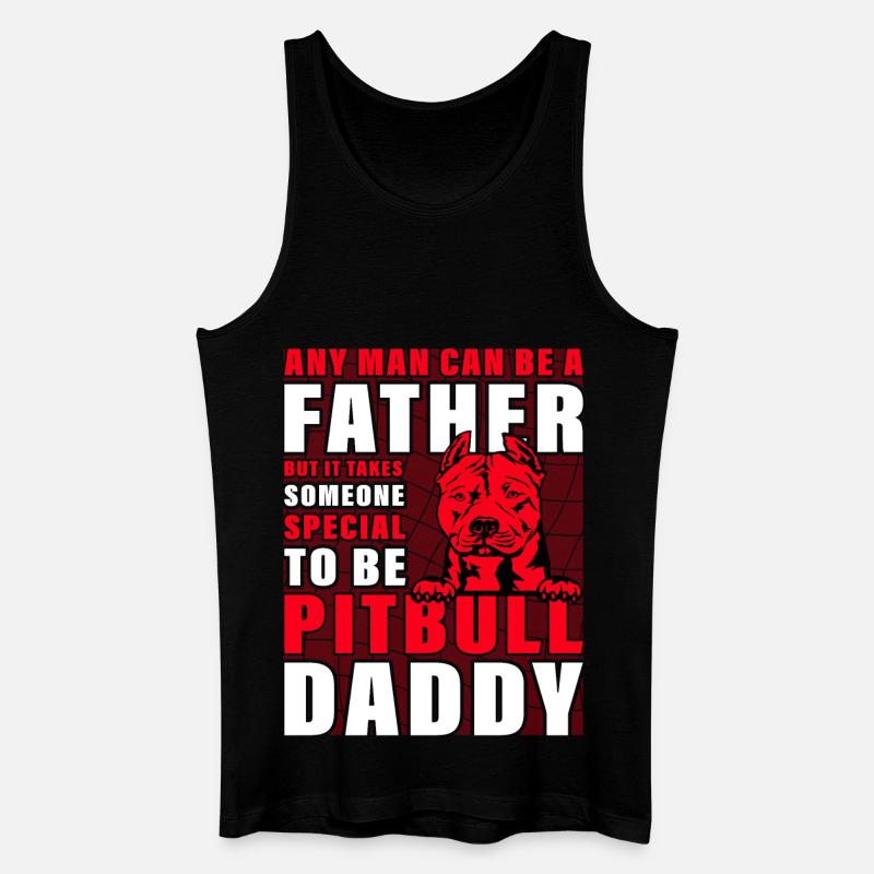 Pitbull Father Daddy - Männer Bio Tank Top - Schwarz