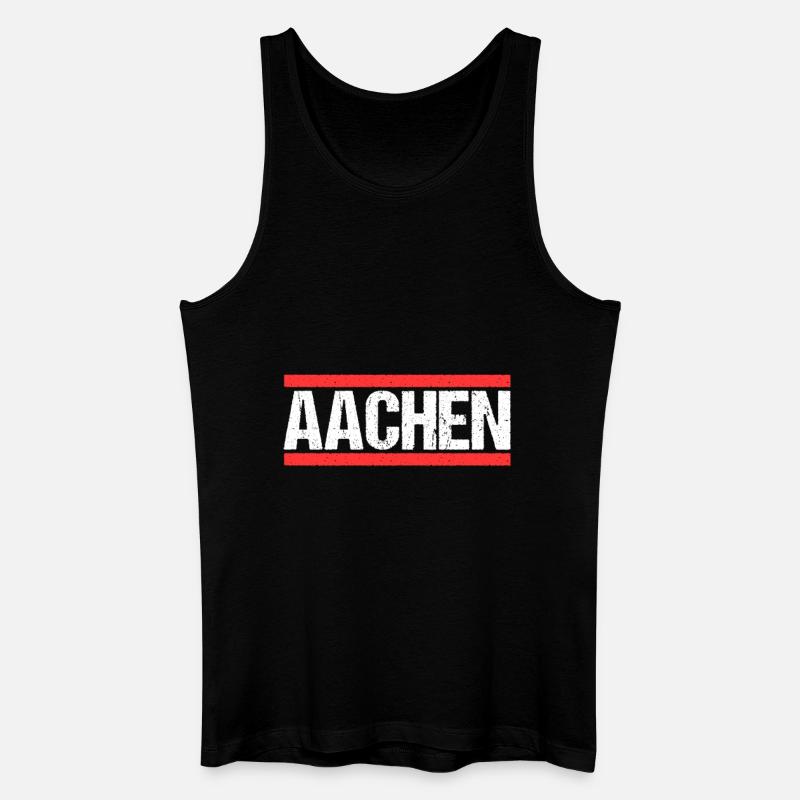 Aachenerin Aachener Aachen - Männer Bio Tank Top - Schwarz