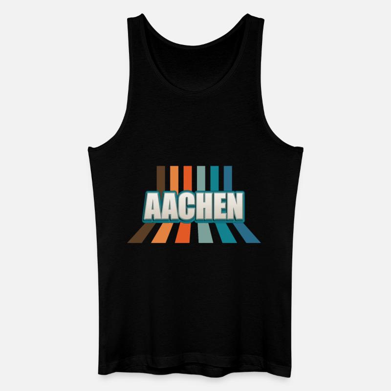 Aachenerin Aachener Aachen - Männer Bio Tank Top - Schwarz