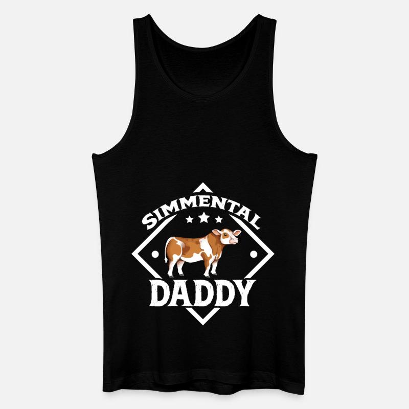 Simmental Daddy - Simmental Beef - Men’s Organic Tank Top - black