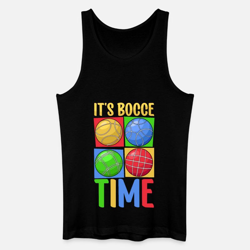 It's bocce time - Boccia - Männer Bio Tank Top - Schwarz