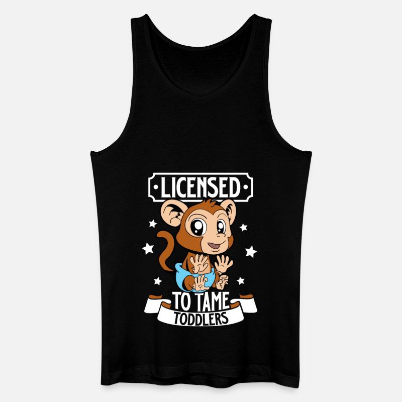 Kleinkind Zähmer - Babysitter - Männer Bio Tank Top - Schwarz