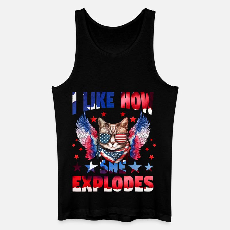 I like how she explodes - Men’s Organic Tank Top - black