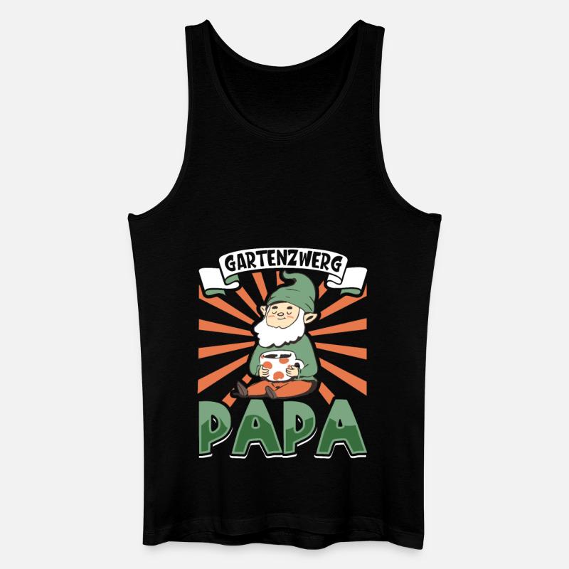 Gartenzwerg Papa - Männer Bio Tank Top - Schwarz
