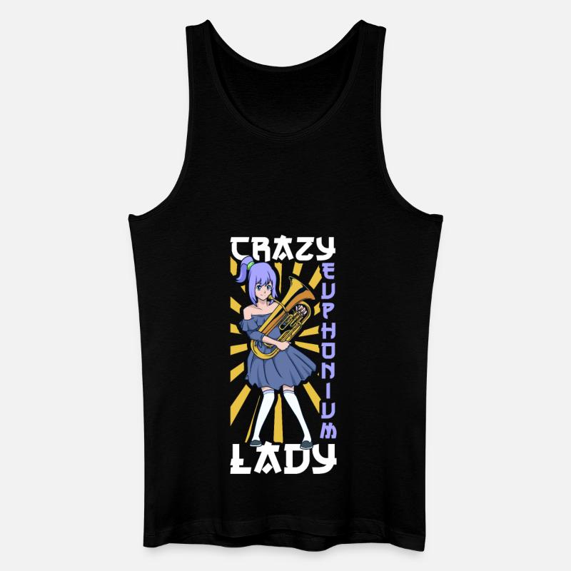 Crazy Euphonium Lady - Euphonium - Débardeur bio Homme - noir