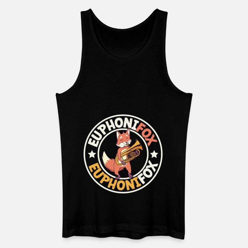 Euphonifox - Fuchs mit Euphonium - Männer Bio Tank Top - Schwarz