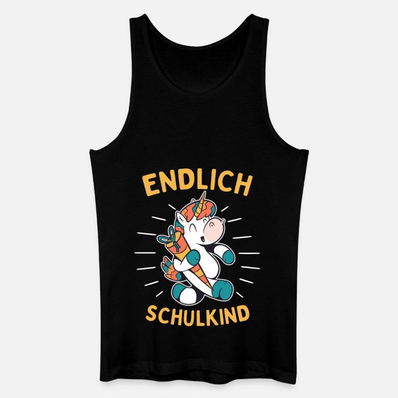 Endlich Schulkind - Männer Bio Tank Top - Schwarz