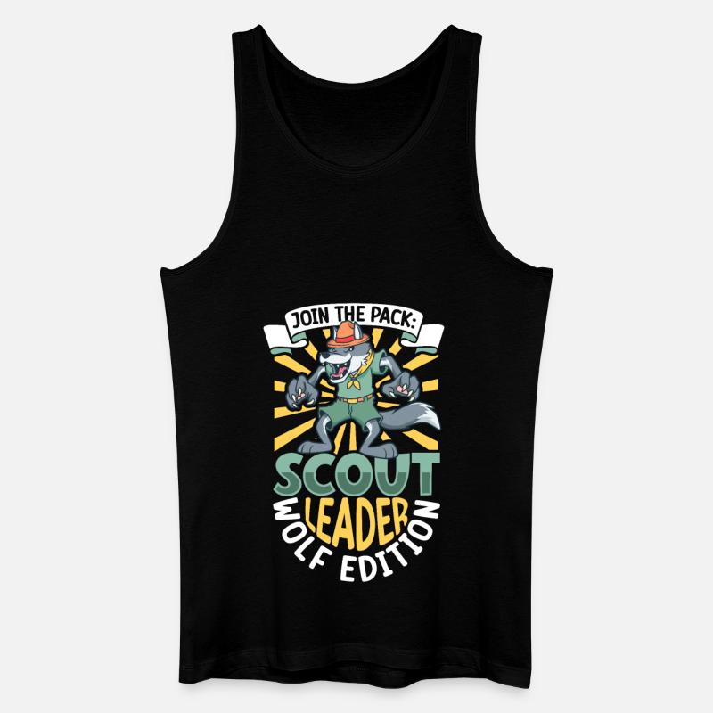 Wolf - Pfadfinder Lehrer - Männer Bio Tank Top - Schwarz