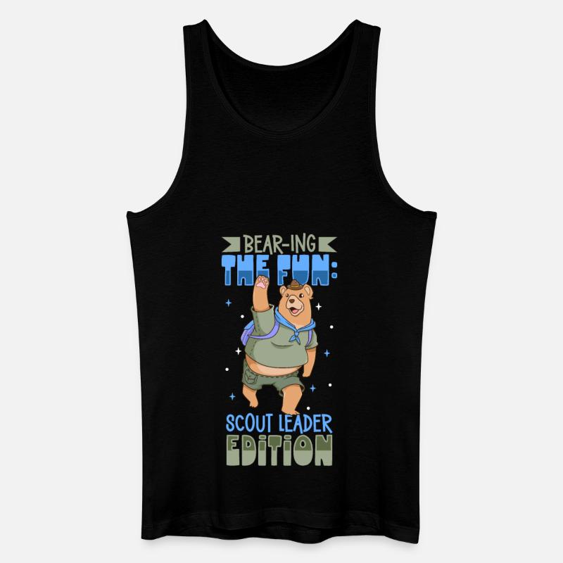 Bär - Pfadfinderlehrer - Männer Bio Tank Top - Schwarz