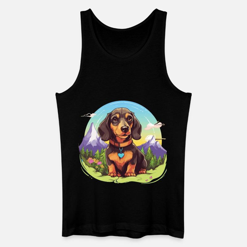 Alpenländische Dachsbracke - Männer Bio Tank Top - Schwarz