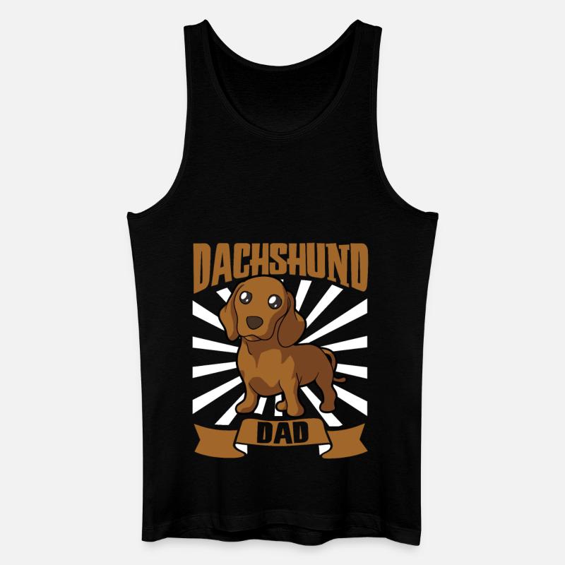 Dachshund Dad - Dackel - Männer Bio Tank Top - Schwarz