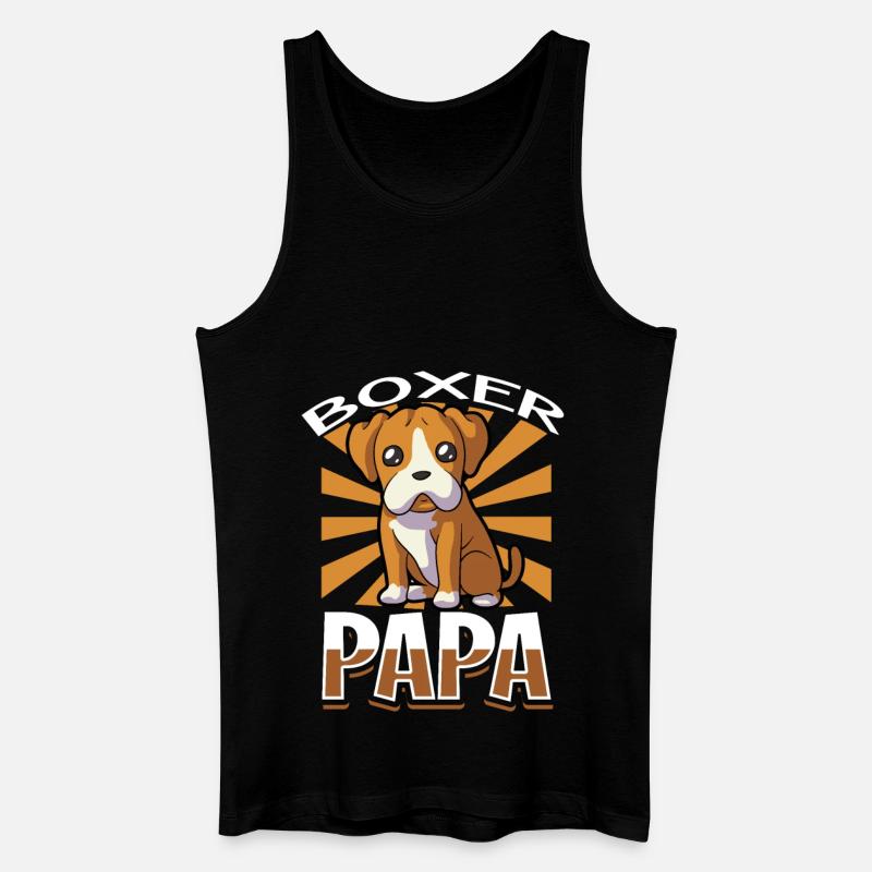 Boxer Papa - Boxer - Männer Bio Tank Top - Schwarz