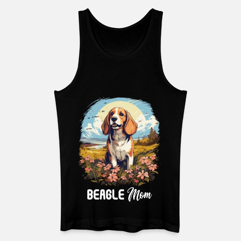 Hund Beagle - Männer Bio Tank Top - Schwarz