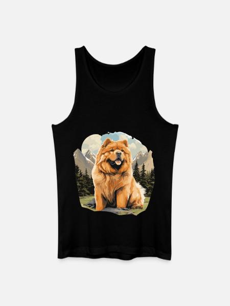 Hund Chow Chow - Männer Bio Tank Top - Schwarz