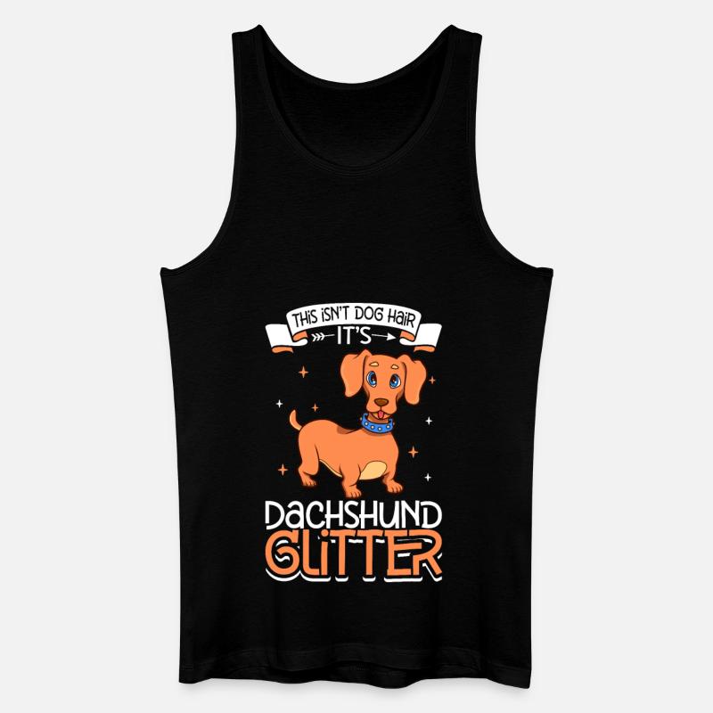 Dachshund Glitzer - Männer Bio Tank Top - Schwarz