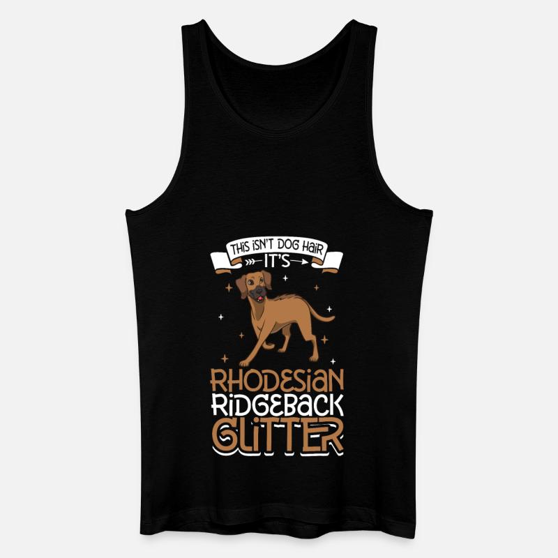 Rhodesian Ridgeback Glitzer - Männer Bio Tank Top - Schwarz