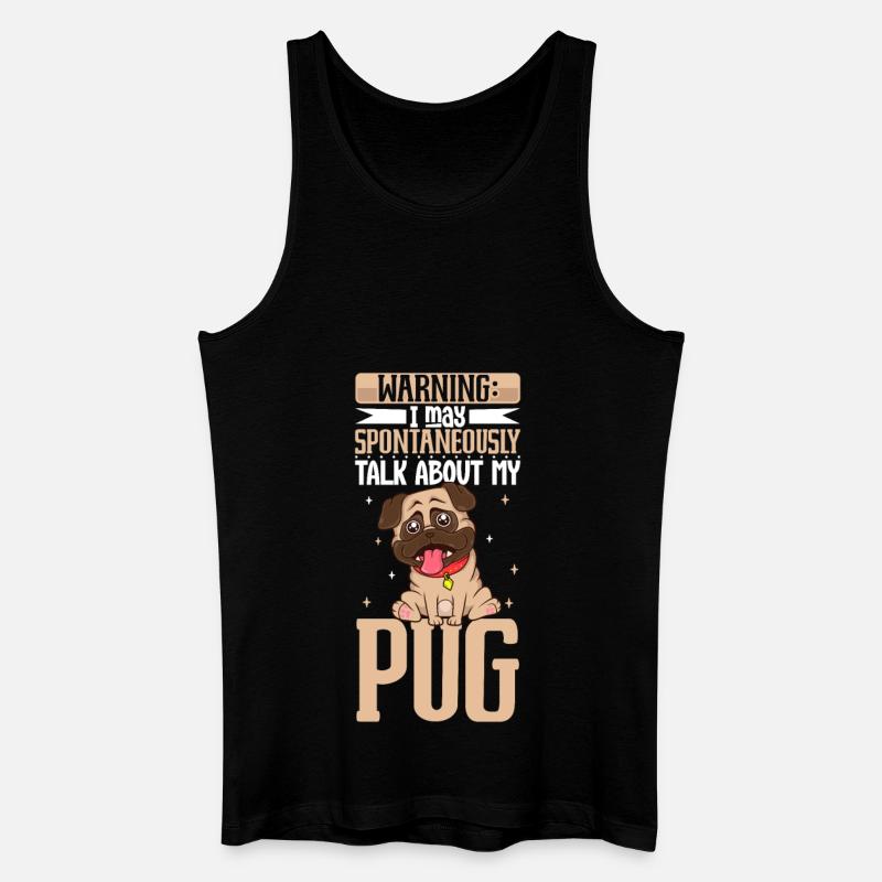 Mops Liebhaber - Männer Bio Tank Top - Schwarz