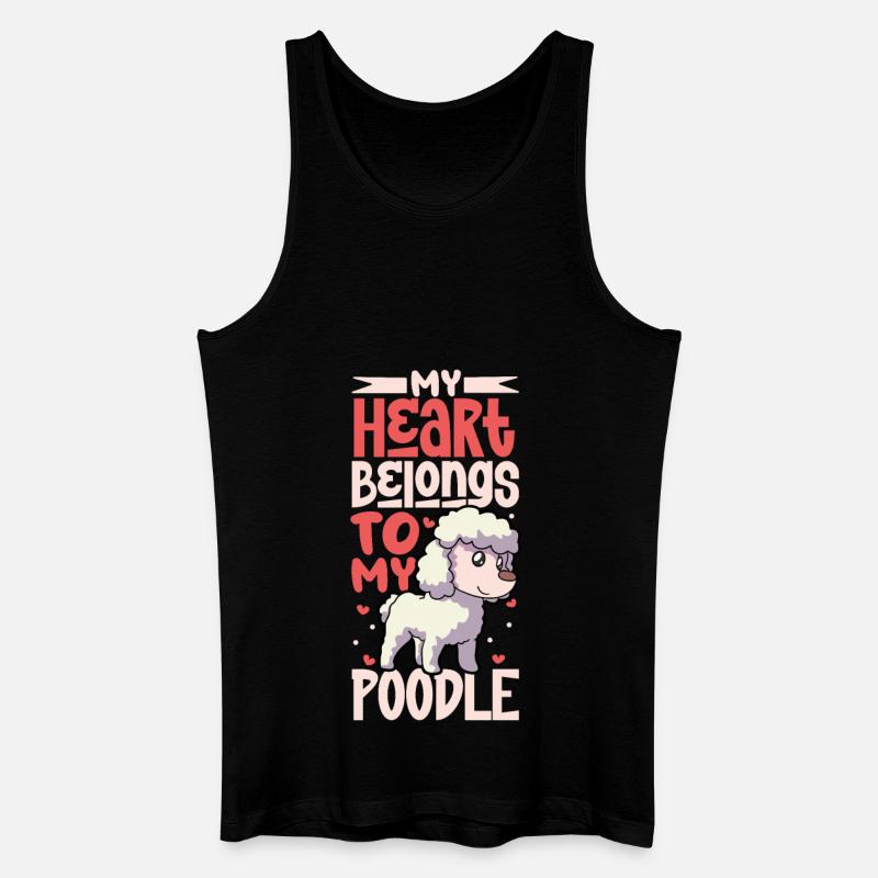 Hundeliebe - Pudel - Männer Bio Tank Top - Schwarz