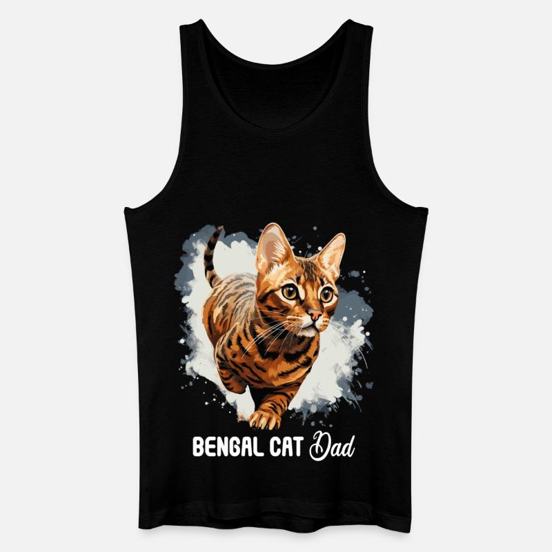 Bengal Cat - Männer Bio Tank Top - Schwarz