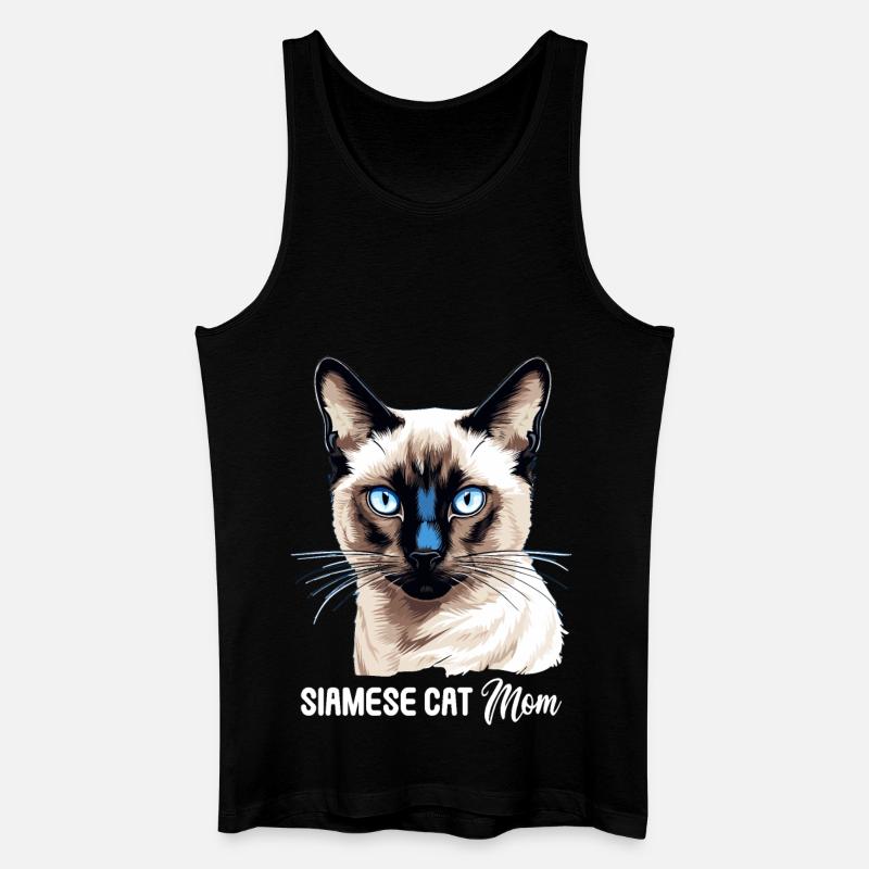 Siamese Cat Siamkatze - Männer Bio Tank Top - Schwarz