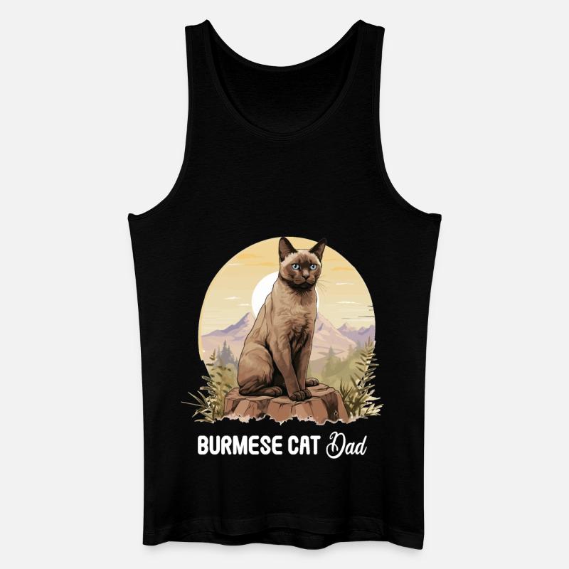 Chat birman Birmanie Katze - Débardeur bio Homme - noir