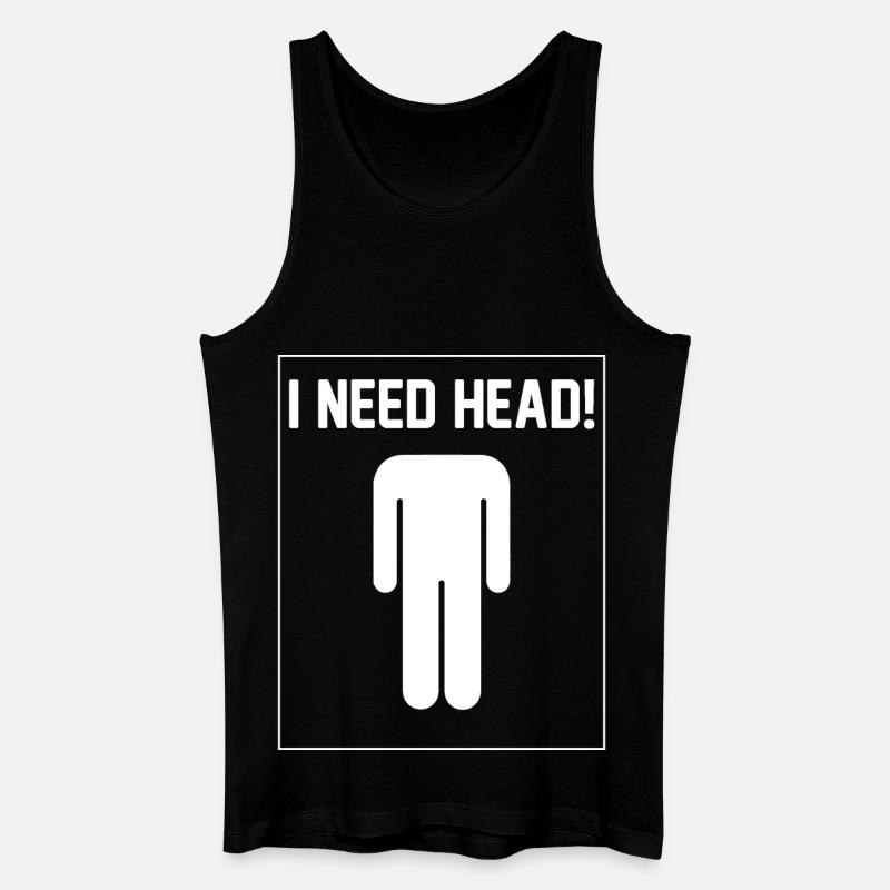 I need Head - Männer Bio Tank Top - Schwarz