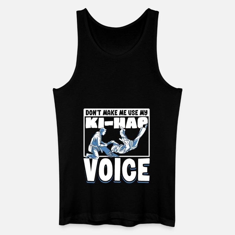 Ki-Hap Stimme - Hapkido - Männer Bio Tank Top - Schwarz