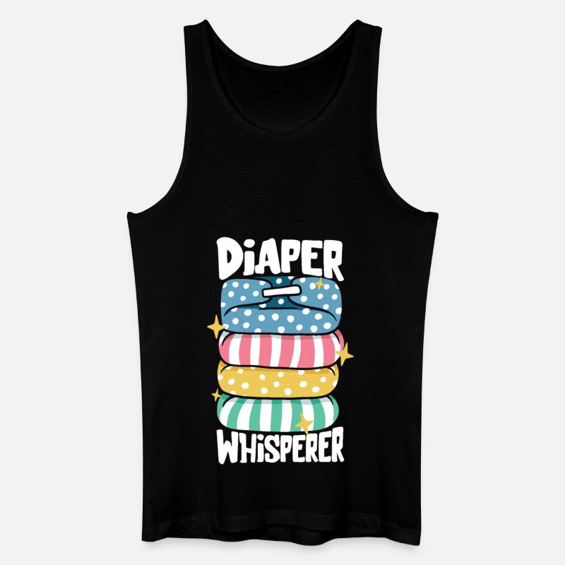 Windelflüsterer - Windelwechseln - Männer Bio Tank Top - Schwarz
