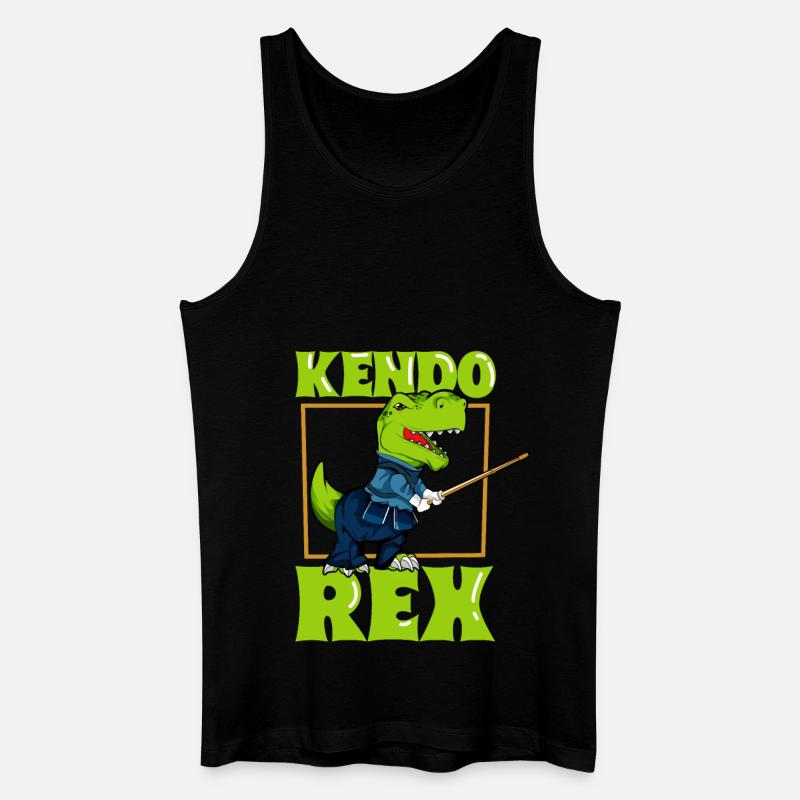 TREX macht Kendo - Männer Bio Tank Top - Schwarz