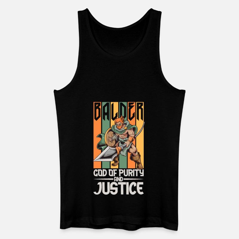 Wikinger Gott Balder - Männer Bio Tank Top - Schwarz