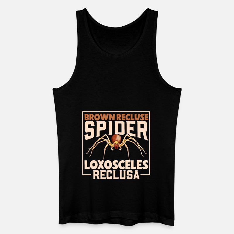 Braune Einsiedlerspinne - Männer Bio Tank Top - Schwarz