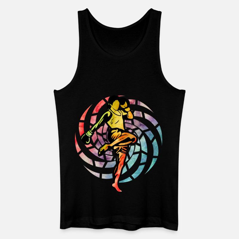 Muay Thai Frau - Männer Bio Tank Top - Schwarz