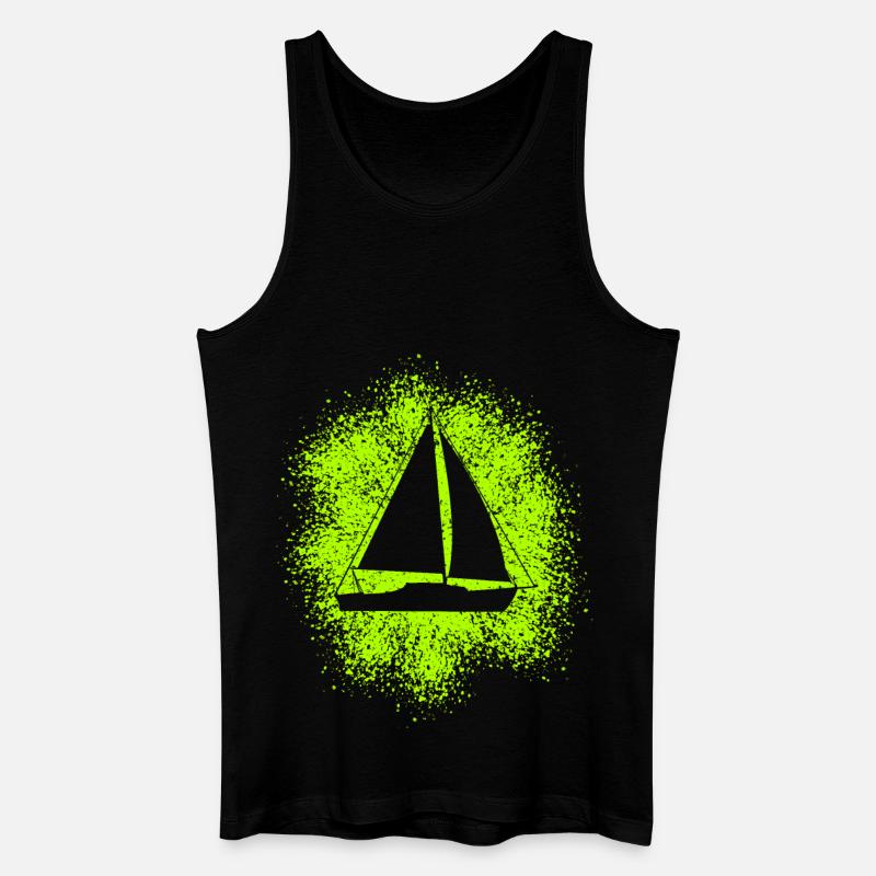 Segelyacht Segelboot Segelschiff - Männer Bio Tank Top - Schwarz
