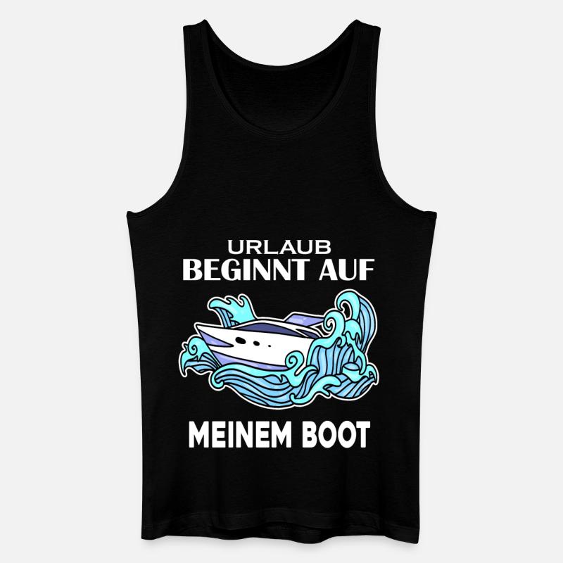 Boot - Männer Bio Tank Top - Schwarz