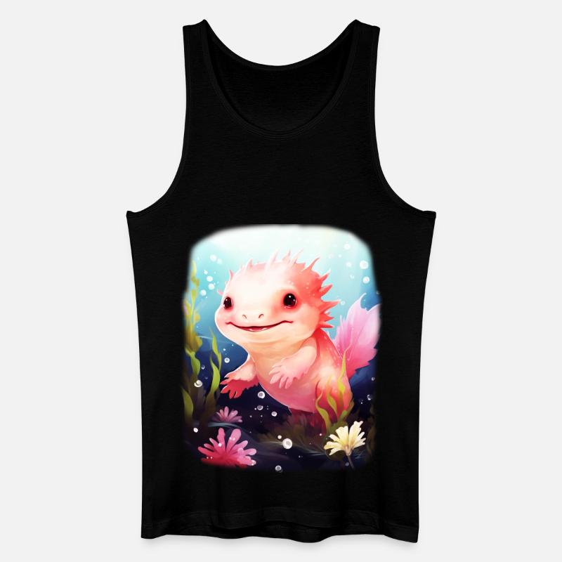 Axolotl - Männer Bio Tank Top - Schwarz