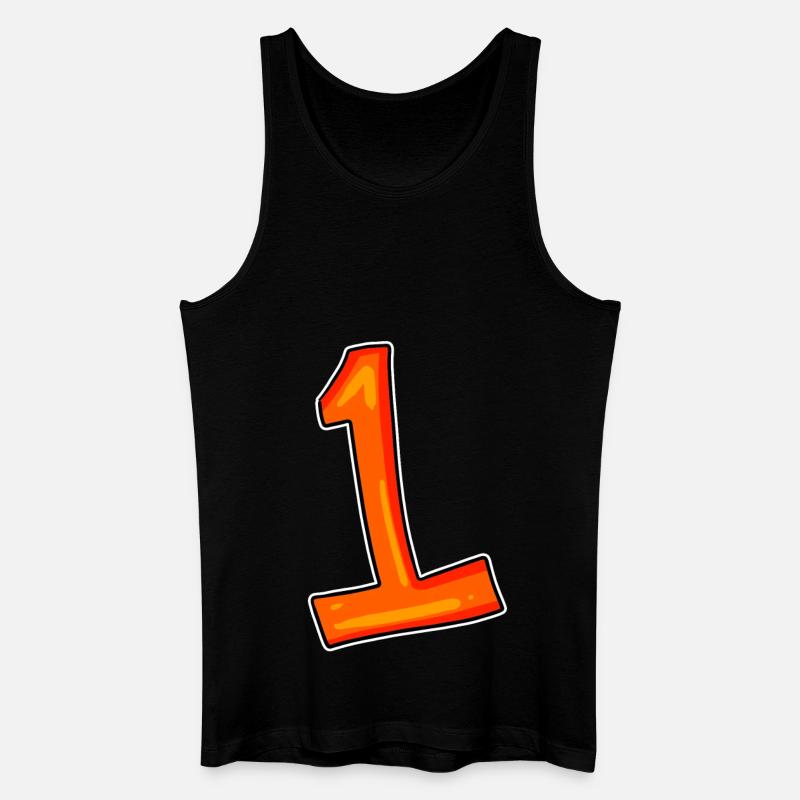 Nummer 1 - Männer Bio Tank Top - Schwarz