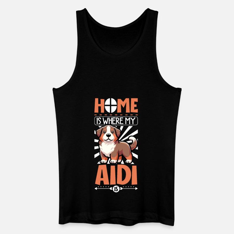 Zuhause - Aidi - Männer Bio Tank Top - Schwarz