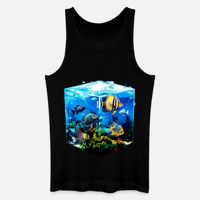 Skalar - Männer Bio Tank Top - Schwarz