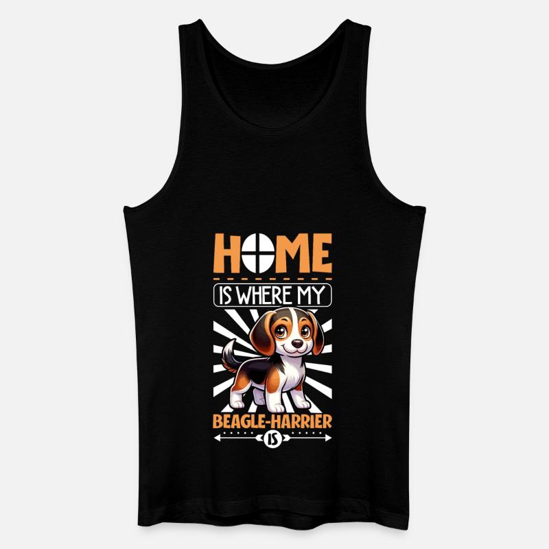 Zuhause - Beagle-Harrier - Männer Bio Tank Top - Schwarz