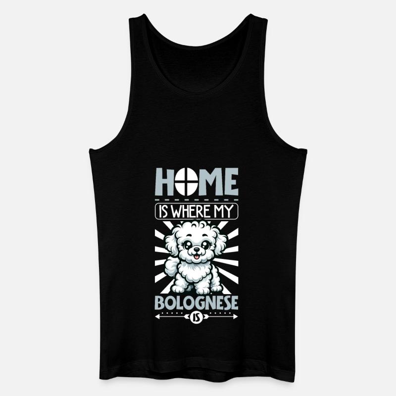 Zuhause - Bologneser - Männer Bio Tank Top - Schwarz
