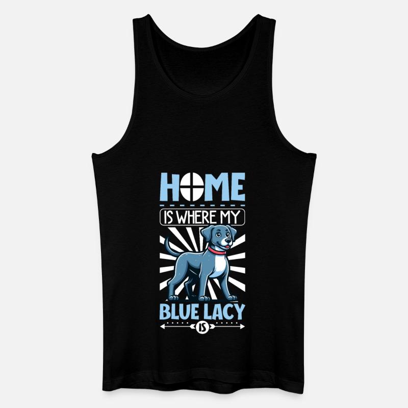 Zuhause - Blue Lacy - Männer Bio Tank Top - Schwarz