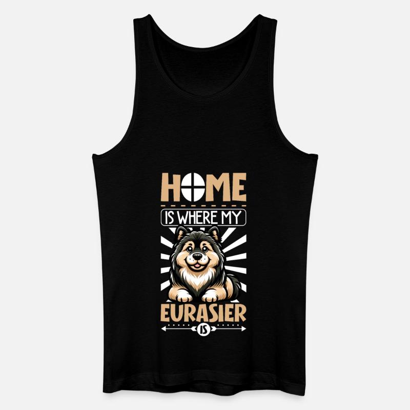 Zuhause - Eurasier - Männer Bio Tank Top - Schwarz