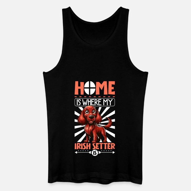 Zuhause - Irish Red Setter - Männer Bio Tank Top - Schwarz