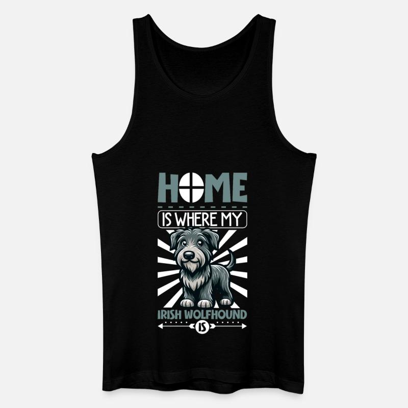 Zuhause - Irischer Wolfshund - Männer Bio Tank Top - Schwarz