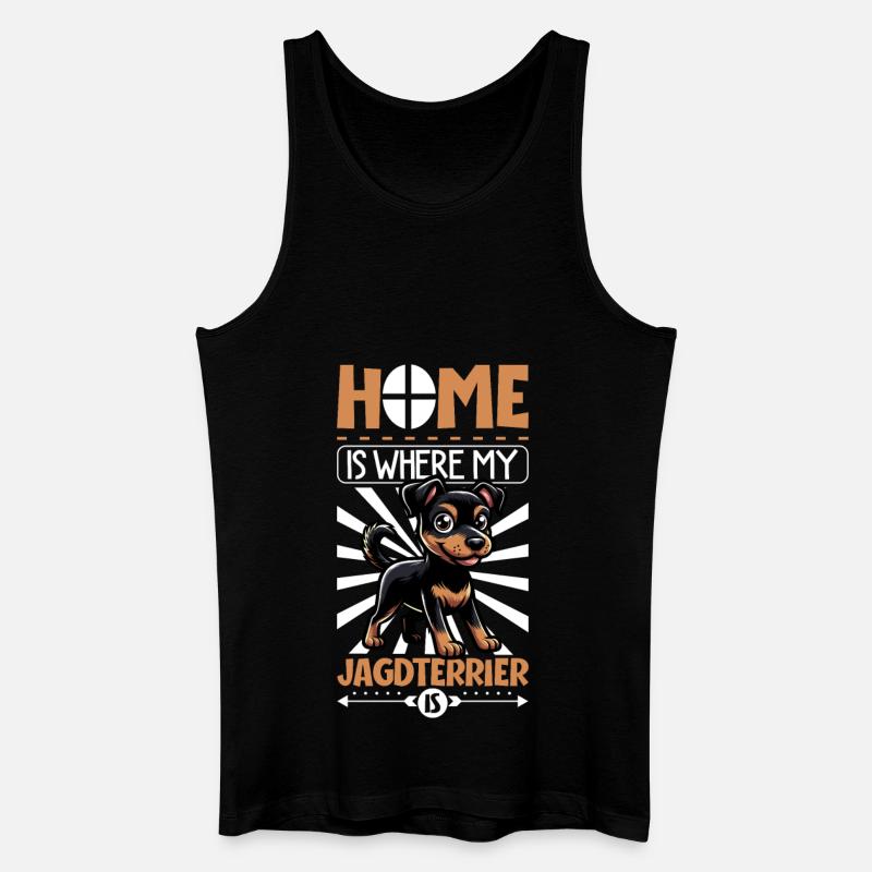 Zuhause - Deutscher Jagdterrier - Männer Bio Tank Top - Schwarz