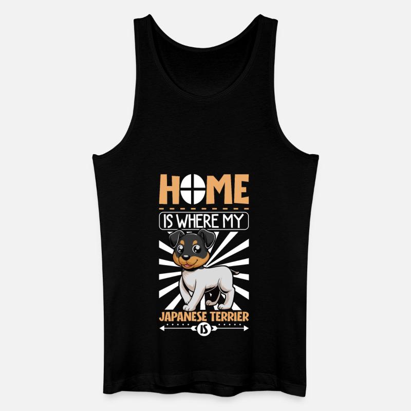 Zuhause - Japanischer Terrier - Männer Bio Tank Top - Schwarz