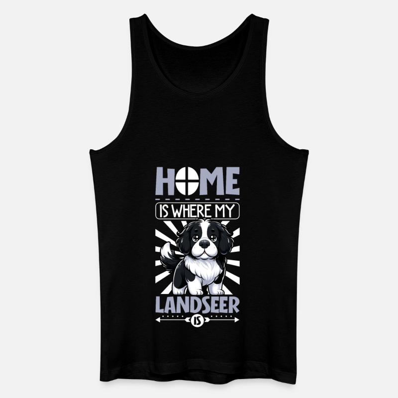 Zuhause - Landseer - Männer Bio Tank Top - Schwarz