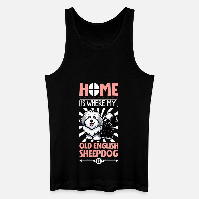 Zuhause - Bobtail - Männer Bio Tank Top - Schwarz